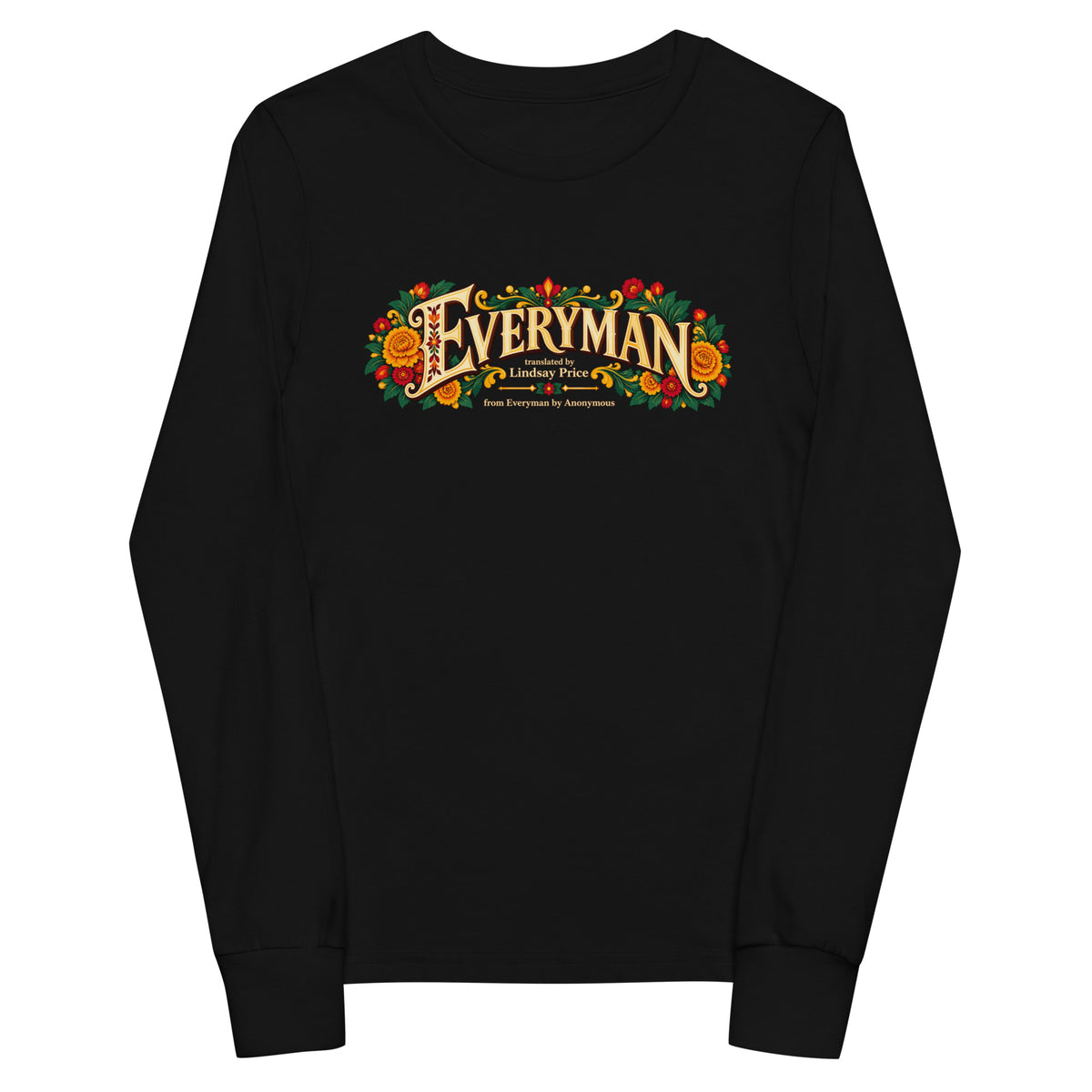 Performance | Youth Long Sleeve T-Shirt | Cavalier Theatre Troupe | Crest Logo