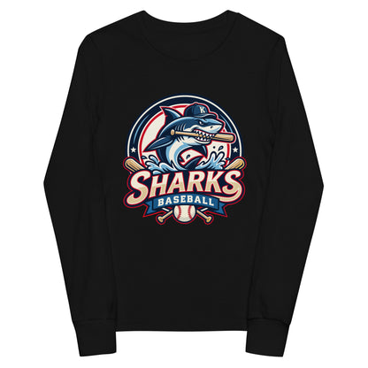 Performance | Youth Long Sleeve T-Shirt | Sharks Diamond Sports | Emblem Logo