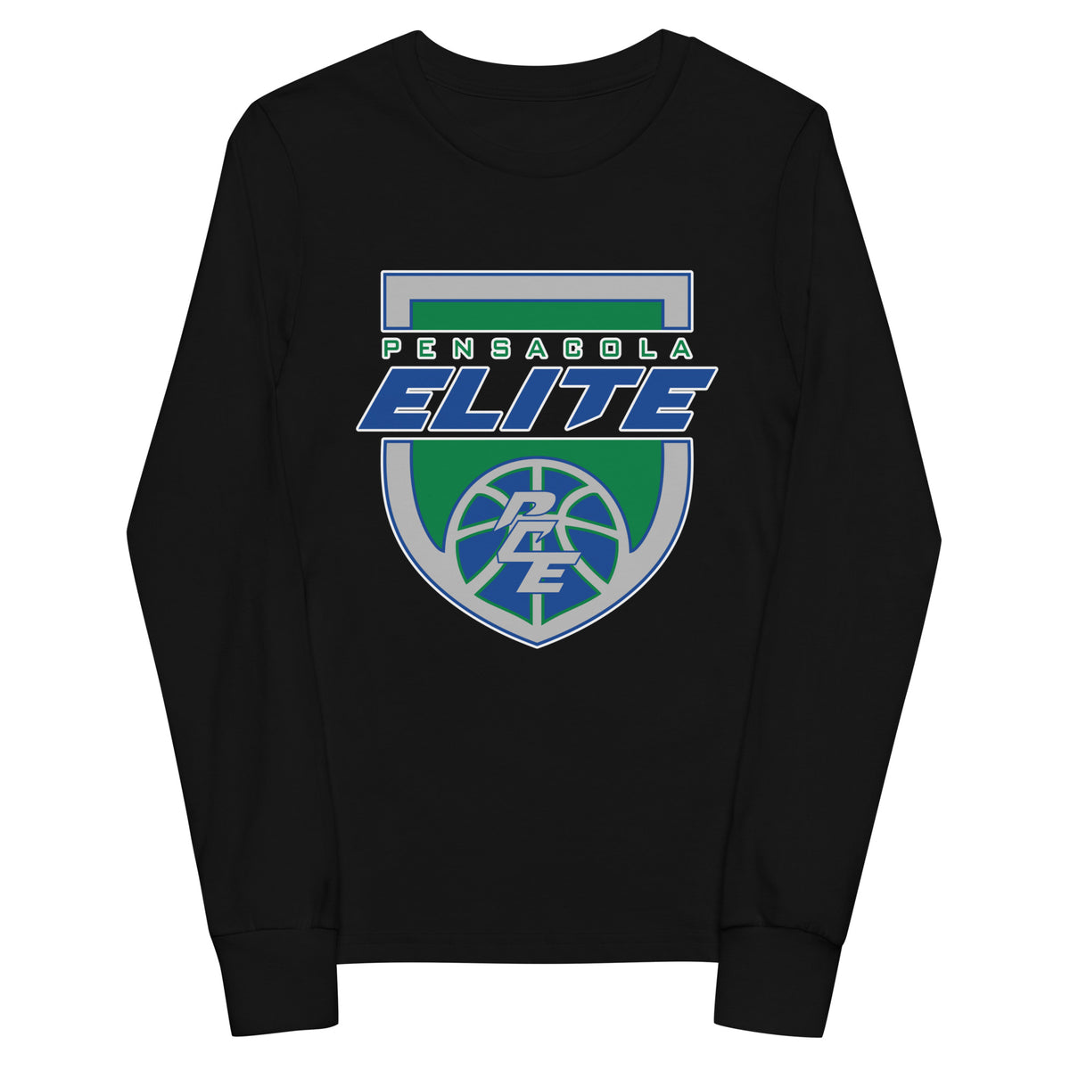 Performance | Youth Long Sleeve T-Shirt | Pensacola Elite Inc. | Shield Logo