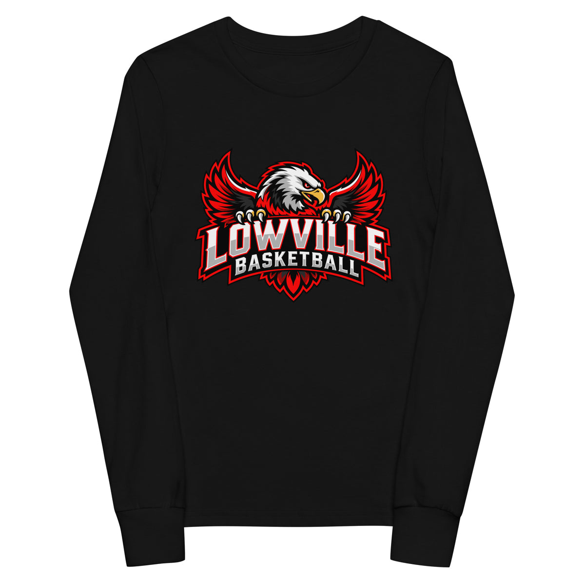 Performance | Youth Long Sleeve T-Shirt | Lowville Girls Basketball | Emblem Logo