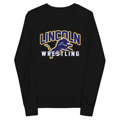 Performance | Youth Long Sleeve T-Shirt | Lincoln High School | Crest Logo