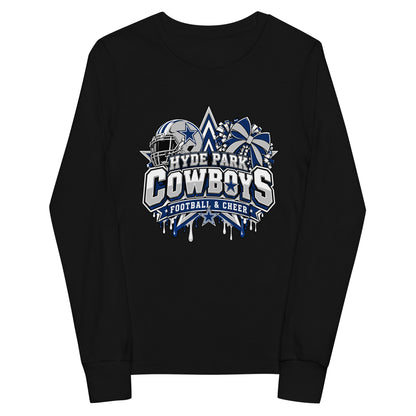 Performance | Youth Long Sleeve T-Shirt | Hyde Park Cowboys | Crest Logo