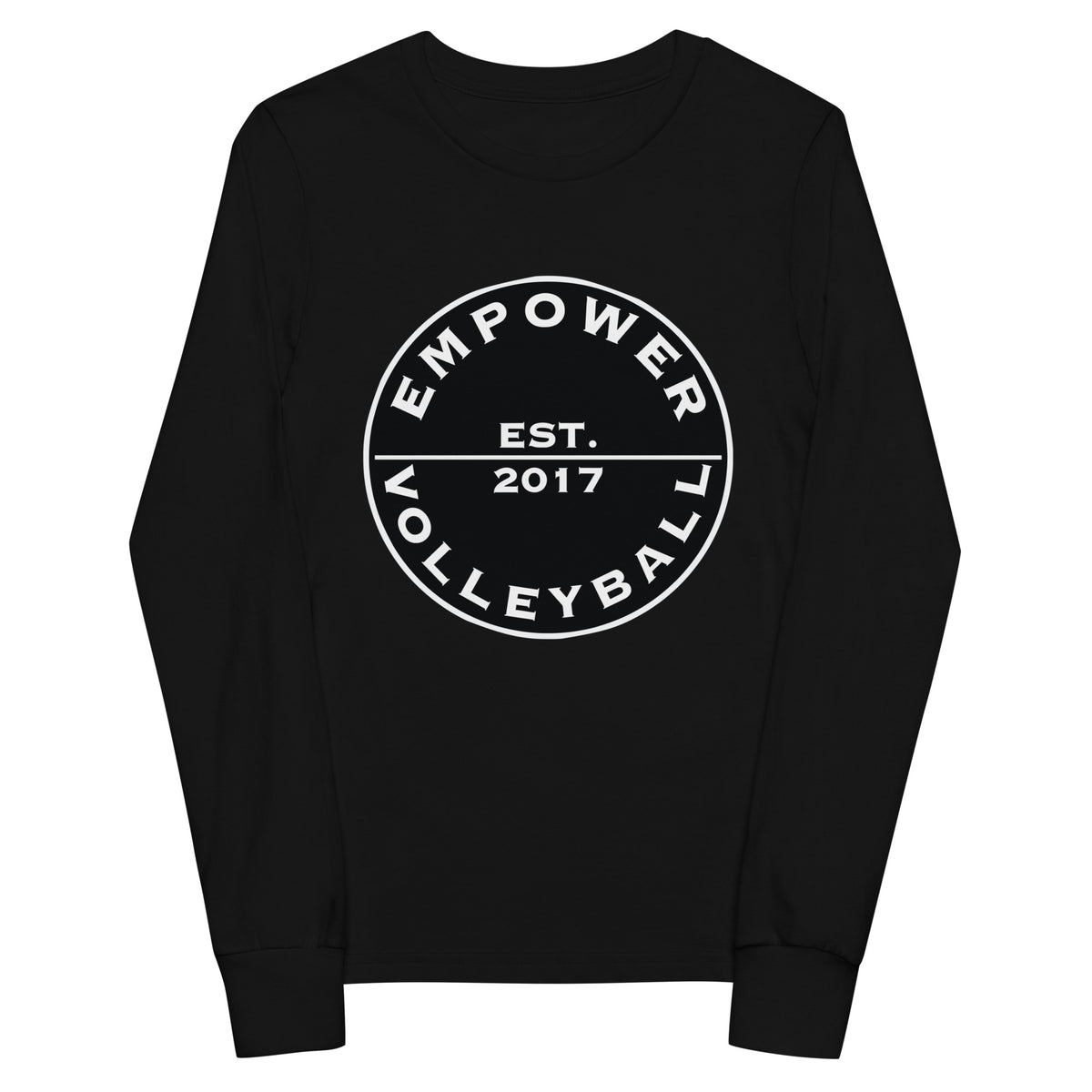 Performance | Youth Long Sleeve T-Shirt | Empower Volleyball Club | Alpha Spike Logo