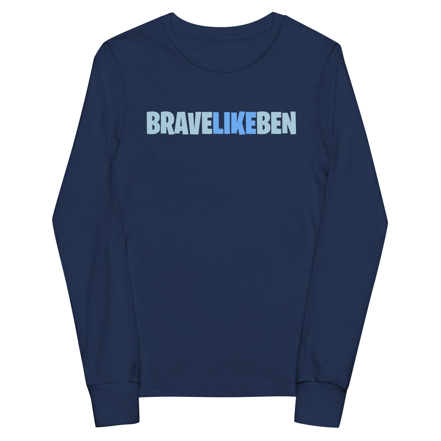 Performance | Youth Long Sleeve T-Shirt | Brave Like Ben | Wordmark Logo