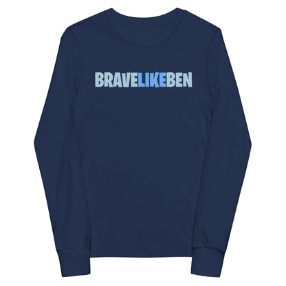 Performance | Youth Long Sleeve T-Shirt | Brave Like Ben | Wordmark Logo