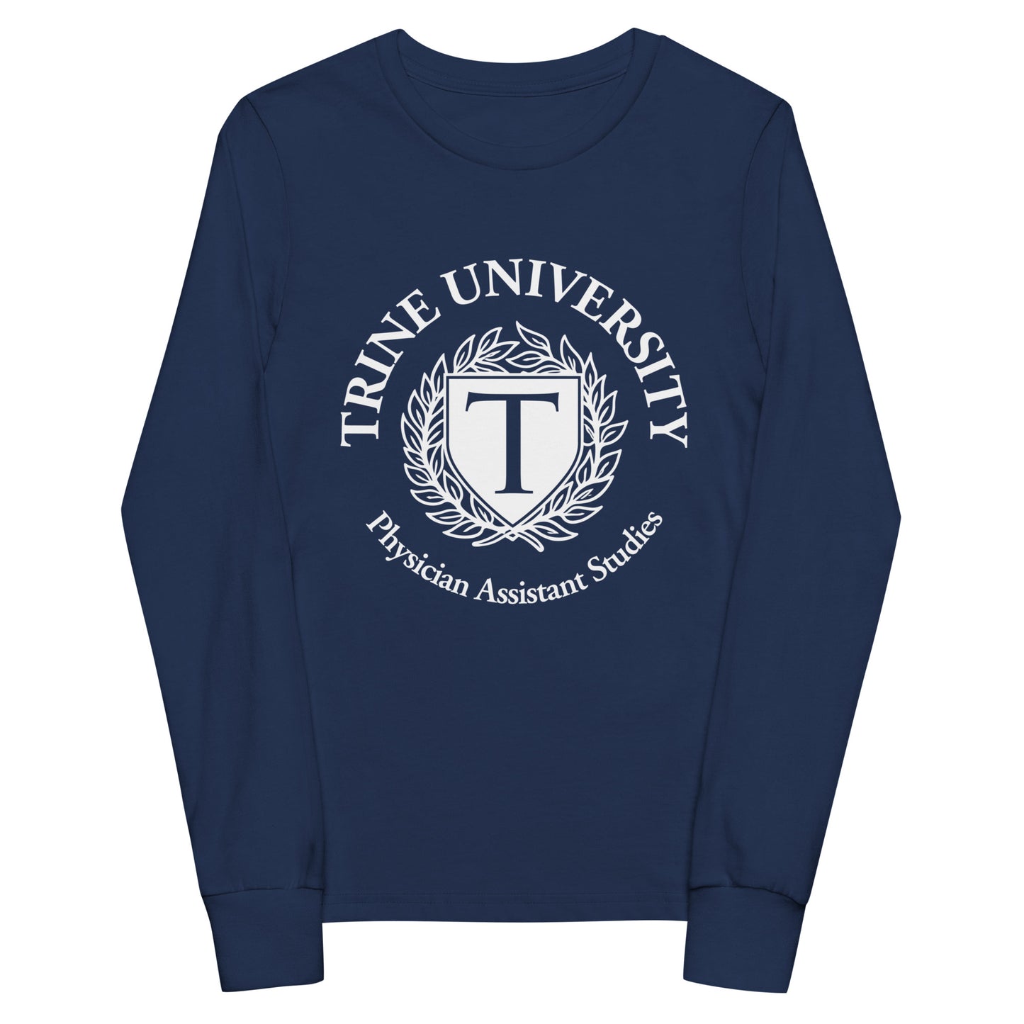 Performance | Youth Long Sleeve T-Shirt | Trine PA program | Emblem Logo
