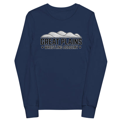 Performance | Youth Long Sleeve T-Shirt | Great Plains Wrestling Academy | Crest Logo