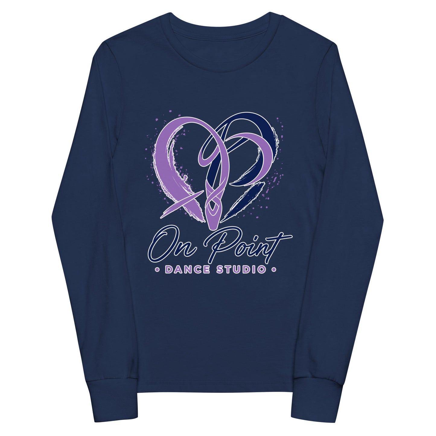 Performance | Youth Long Sleeve T-Shirt | On Point Dance Studio | Crest Logo