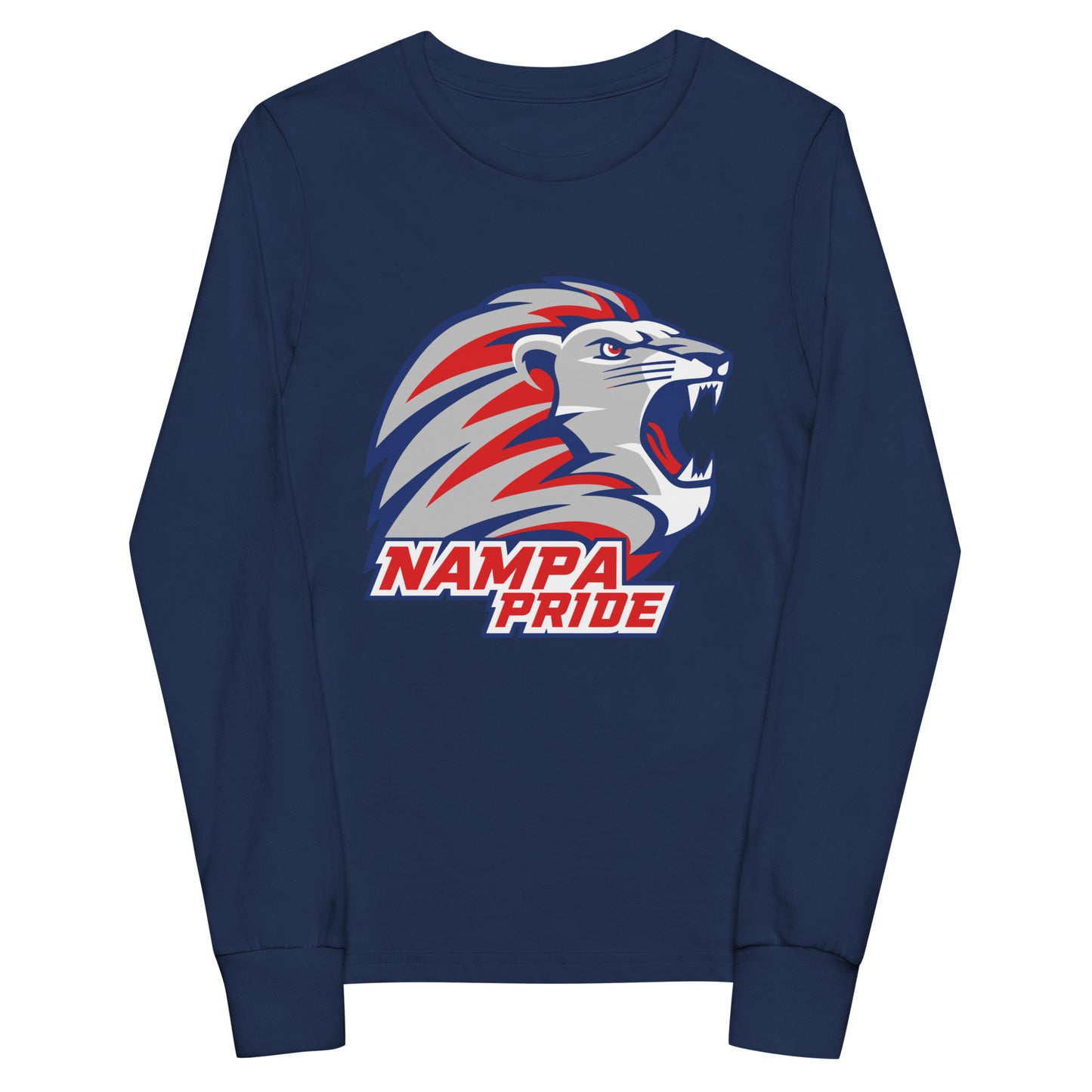 Performance | Youth Long Sleeve T-Shirt | Nampa Pride | Mascot Logo