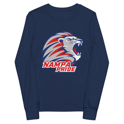 Performance | Youth Long Sleeve T-Shirt | Nampa Pride | Mascot Logo
