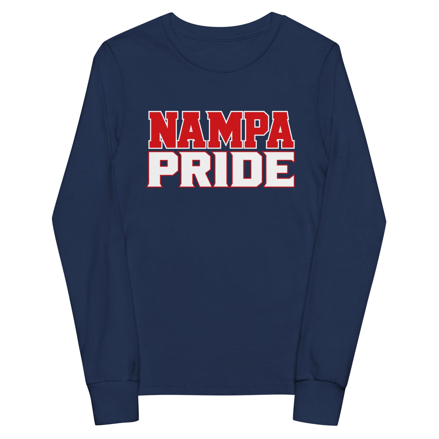 Performance | Youth Long Sleeve T-Shirt | Nampa Pride | Letter Mark Logo