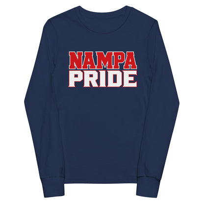 Performance | Youth Long Sleeve T-Shirt | Nampa Pride | Letter Mark Logo