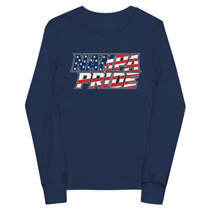 Performance | Youth Long Sleeve T-Shirt | Nampa Pride | Modern Script Logo