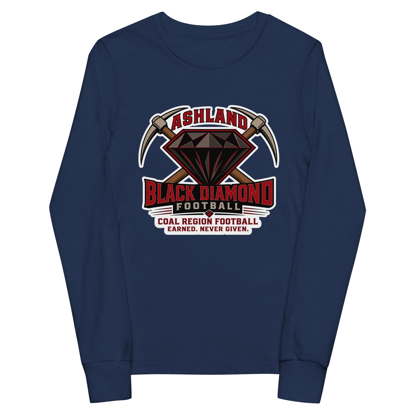 Performance | Youth Long Sleeve T-Shirt | Ashland Black Diamonds | Vanguard Logo