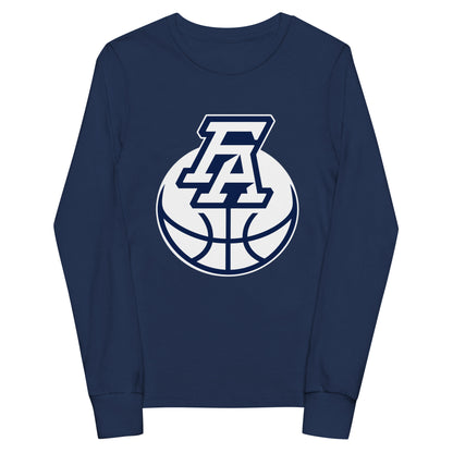 Performance | Youth Long Sleeve T-Shirt | FA Basketball | Crest Logo