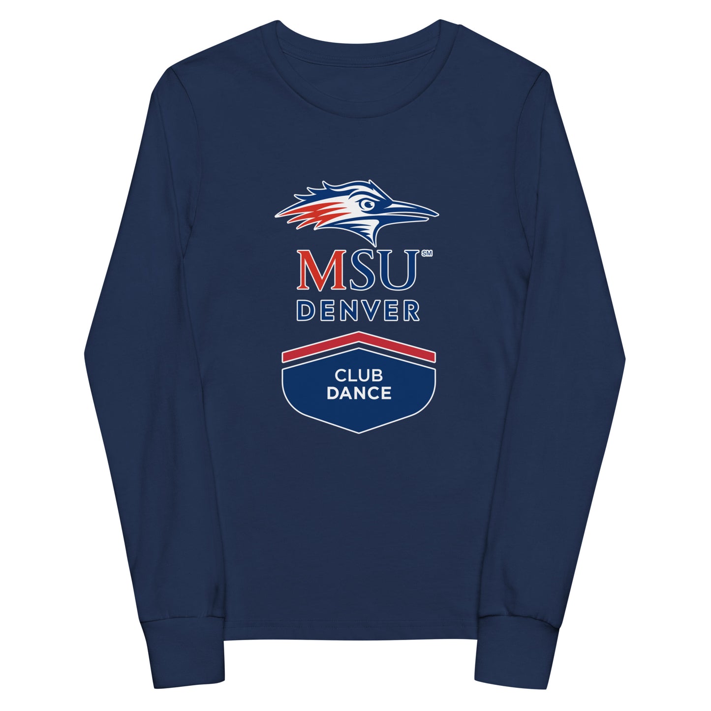 Performance | Youth Long Sleeve T-Shirt | MSU Denver Dance Team | Apex Logo
