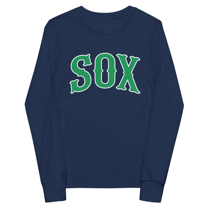 Performance | Youth Long Sleeve T-Shirt | Greenville Sox | Script Logo