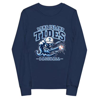 Performance | Youth Long Sleeve T-Shirt | Long Island Tides Baseball | Valor Logo