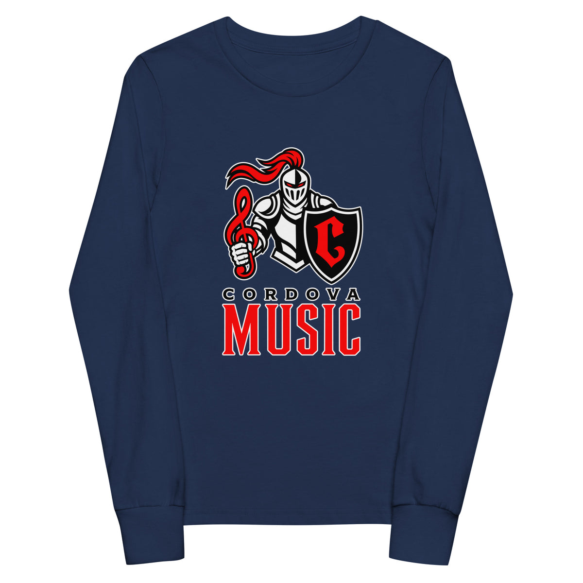 Performance | Youth Long Sleeve T-Shirt | Cordova High Music | Vanguard Logo