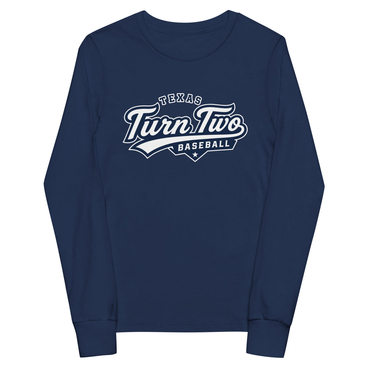 Performance | Youth Long Sleeve T-Shirt | Texas Turn Two Baseball | Athletics Logo