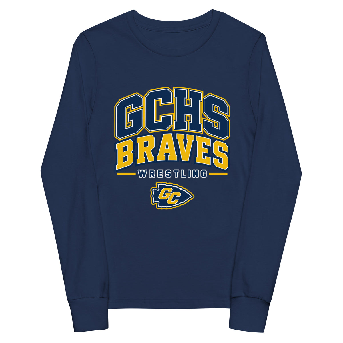 Performance | Youth Long Sleeve T-Shirt | Grant County High School Wrestling | Vanguard Logo