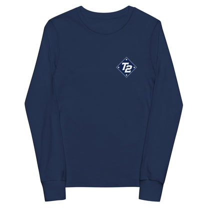 Performance | Youth Long Sleeve T-Shirt | Texas Turn Two Baseball | Crest Logo