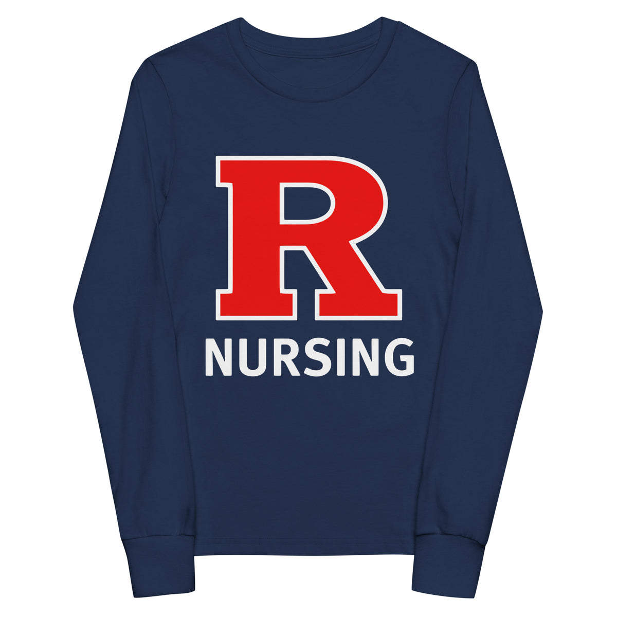 Performance | Youth Long Sleeve T-Shirt | Grand View University Nursing | Lettemark Logo