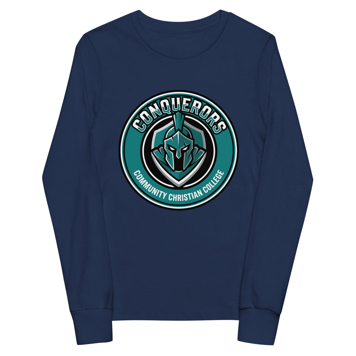 Performance | Youth Long Sleeve T-Shirt | Community Christian College | Badge Logo