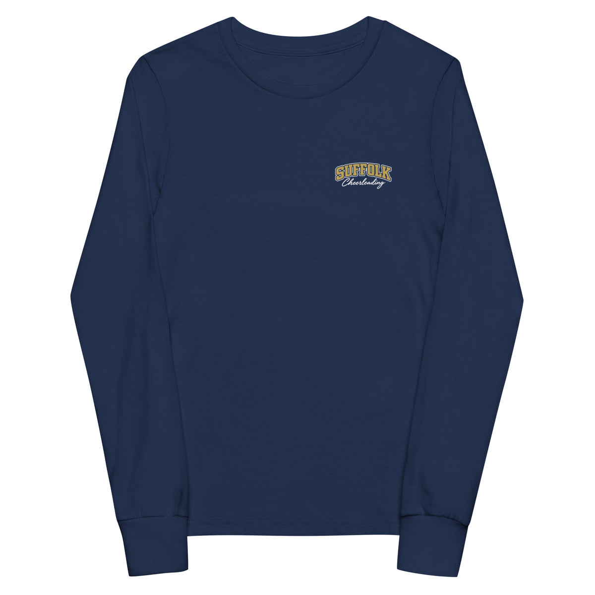 Performance | Youth Long Sleeve T-Shirt | Suffolk University Cheerleading | Valor Logo