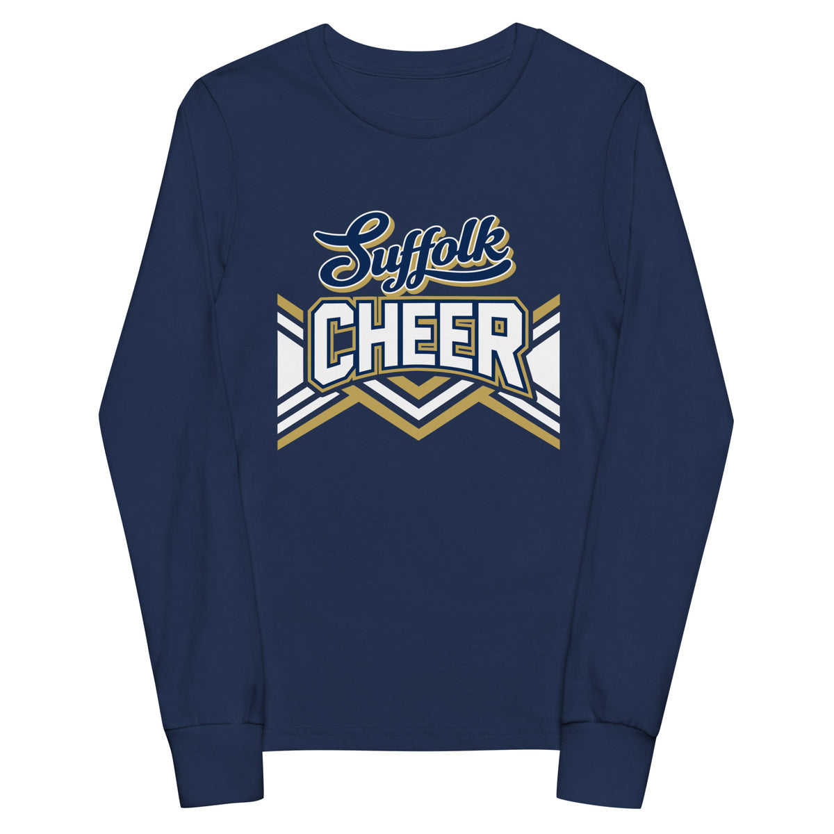 Performance | Youth Long Sleeve T-Shirt | Suffolk University Cheerleading | Vanguard Logo