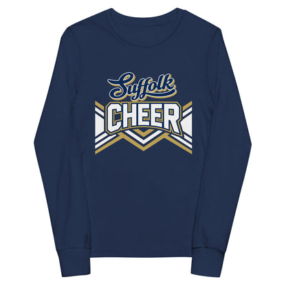 Performance | Youth Long Sleeve T-Shirt | Suffolk University Cheerleading | Vanguard Logo