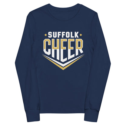Performance | Youth Long Sleeve T-Shirt | Suffolk University Cheerleading | Emblem Logo