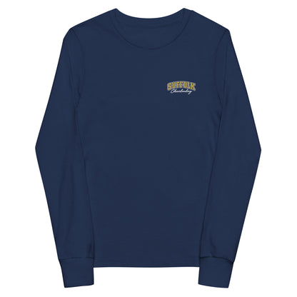 Performance | Youth Long Sleeve T-Shirt | Suffolk University Cheerleading | Valor Logo