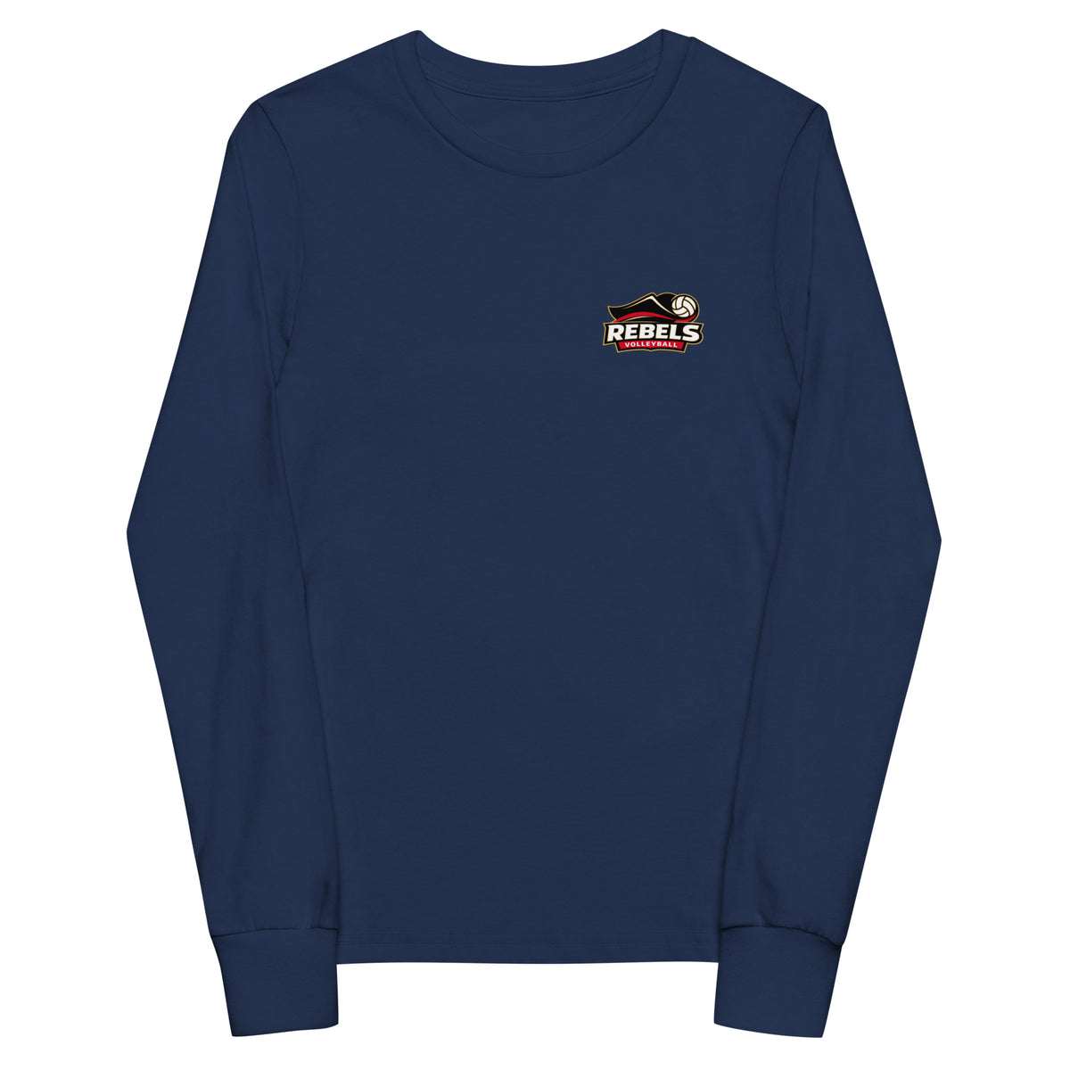 Performance | Youth Long Sleeve T-Shirt | Rebels Volleyball Club | Crest Logo