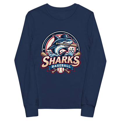 Performance | Youth Long Sleeve T-Shirt | Sharks Diamond Sports | Emblem Logo