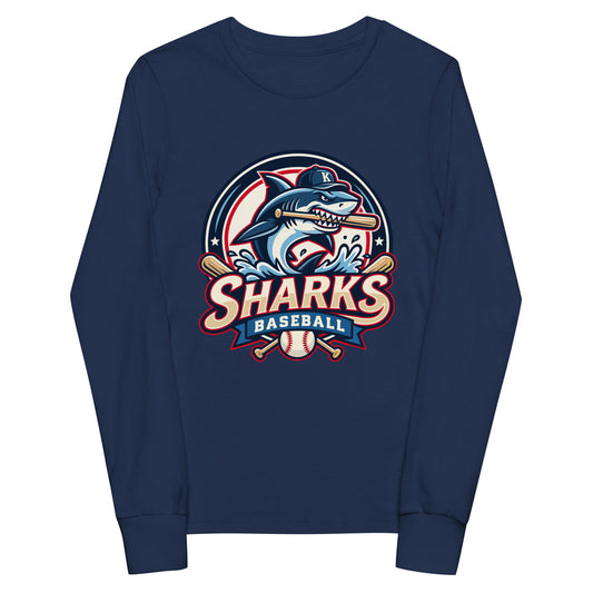 Performance | Youth Long Sleeve T-Shirt | Sharks Diamond Sports | Emblem Logo