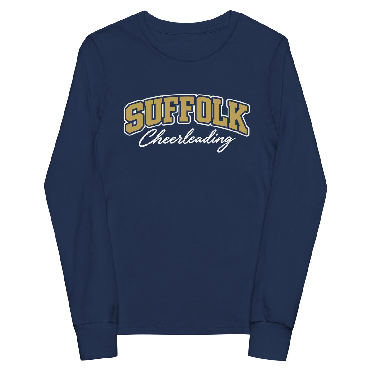 Performance | Youth Long Sleeve T-Shirt | Suffolk University Cheerleading | Valor Logo