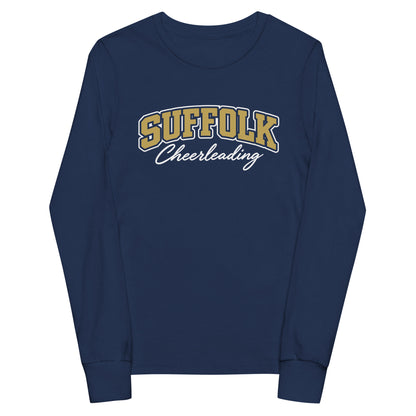 Performance | Youth Long Sleeve T-Shirt | Suffolk University Cheerleading | Valor Logo