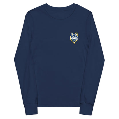 Performance | Youth Long Sleeve T-Shirt | Highland youth football and cheer | Mascot Logo