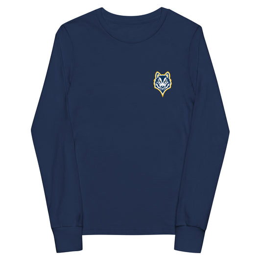 Performance | Youth Long Sleeve T-Shirt | Highland youth football and cheer | Mascot Logo