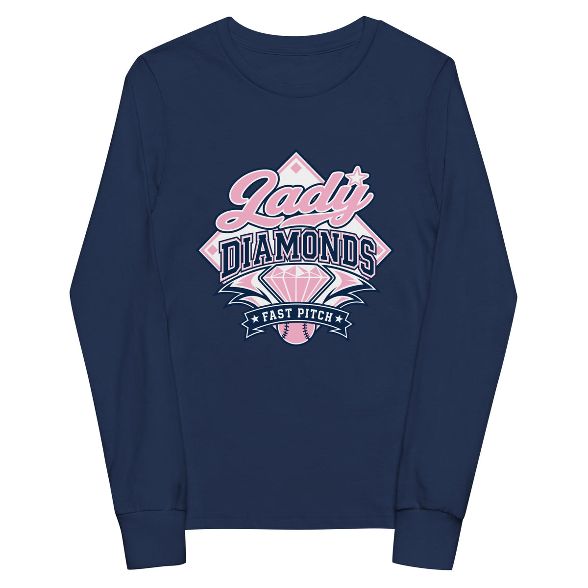 Performance | Youth Long Sleeve T-Shirt | Lady Diamonds | Emblem Logo