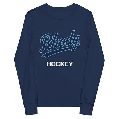 Performance | Youth Long Sleeve T-Shirt | URI Men’s Hockey | Athletics Logo