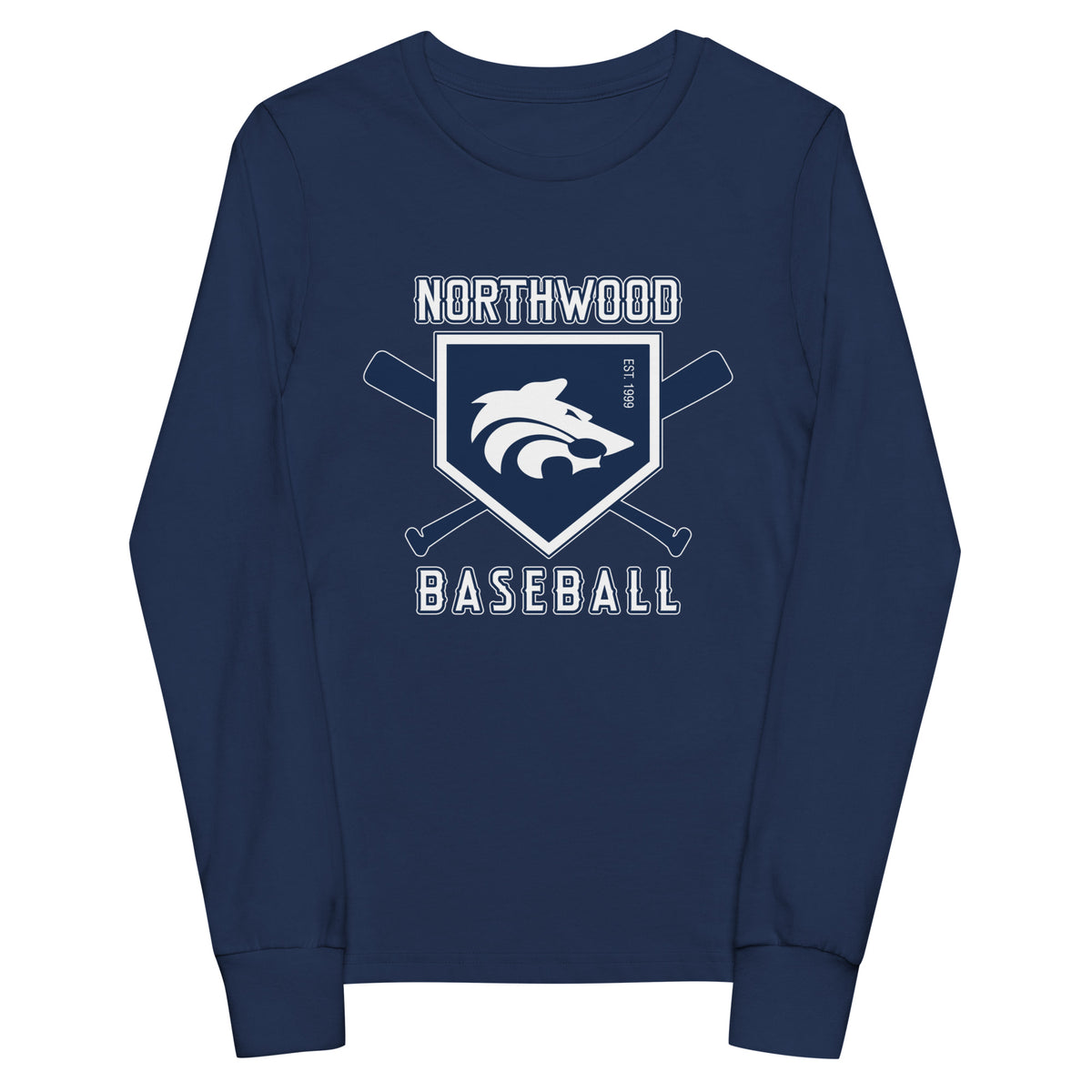 Performance | Youth Long Sleeve T-Shirt | Northwood High School Baseball | Emblem Logo