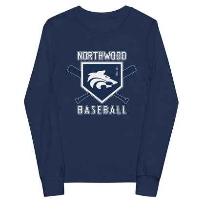Performance | Youth Long Sleeve T-Shirt | Northwood High School Baseball | Emblem Logo