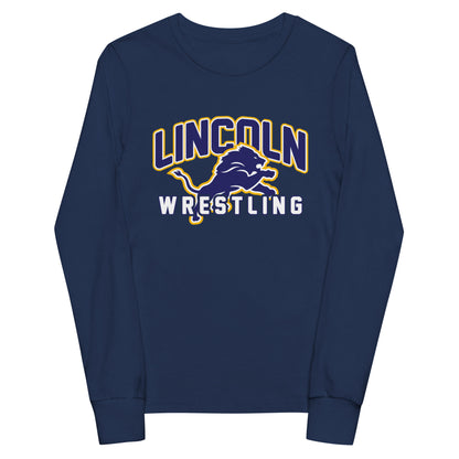 Performance | Youth Long Sleeve T-Shirt | Lincoln High School | Crest Logo