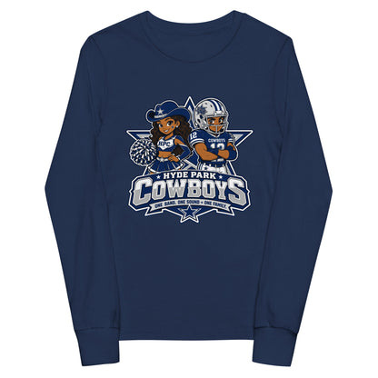 Performance | Youth Long Sleeve T-Shirt | Hyde Park Cowboys | Vanguard Logo