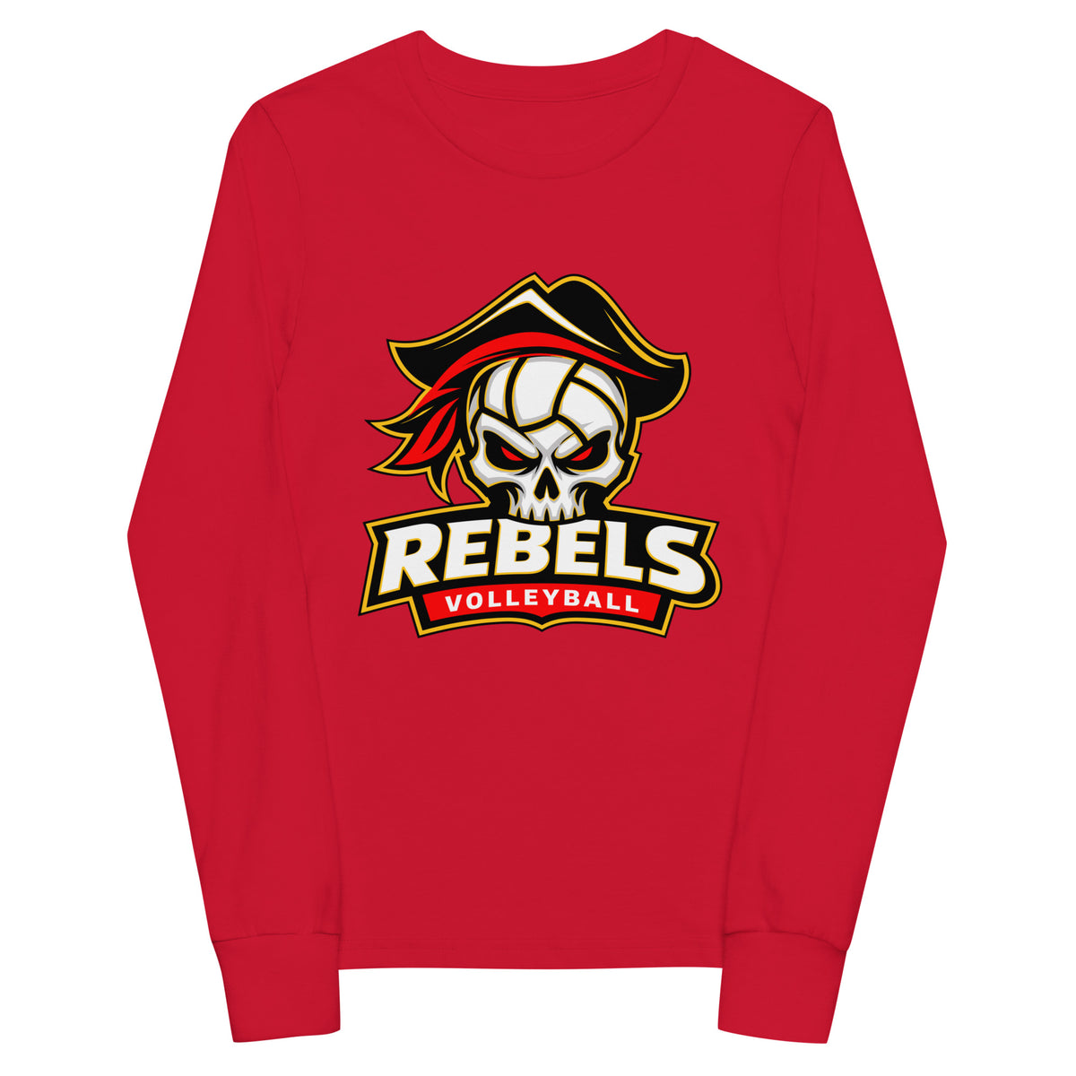 Performance | Youth Long Sleeve T-Shirt | Rebels Volleyball Club | Apex Logo