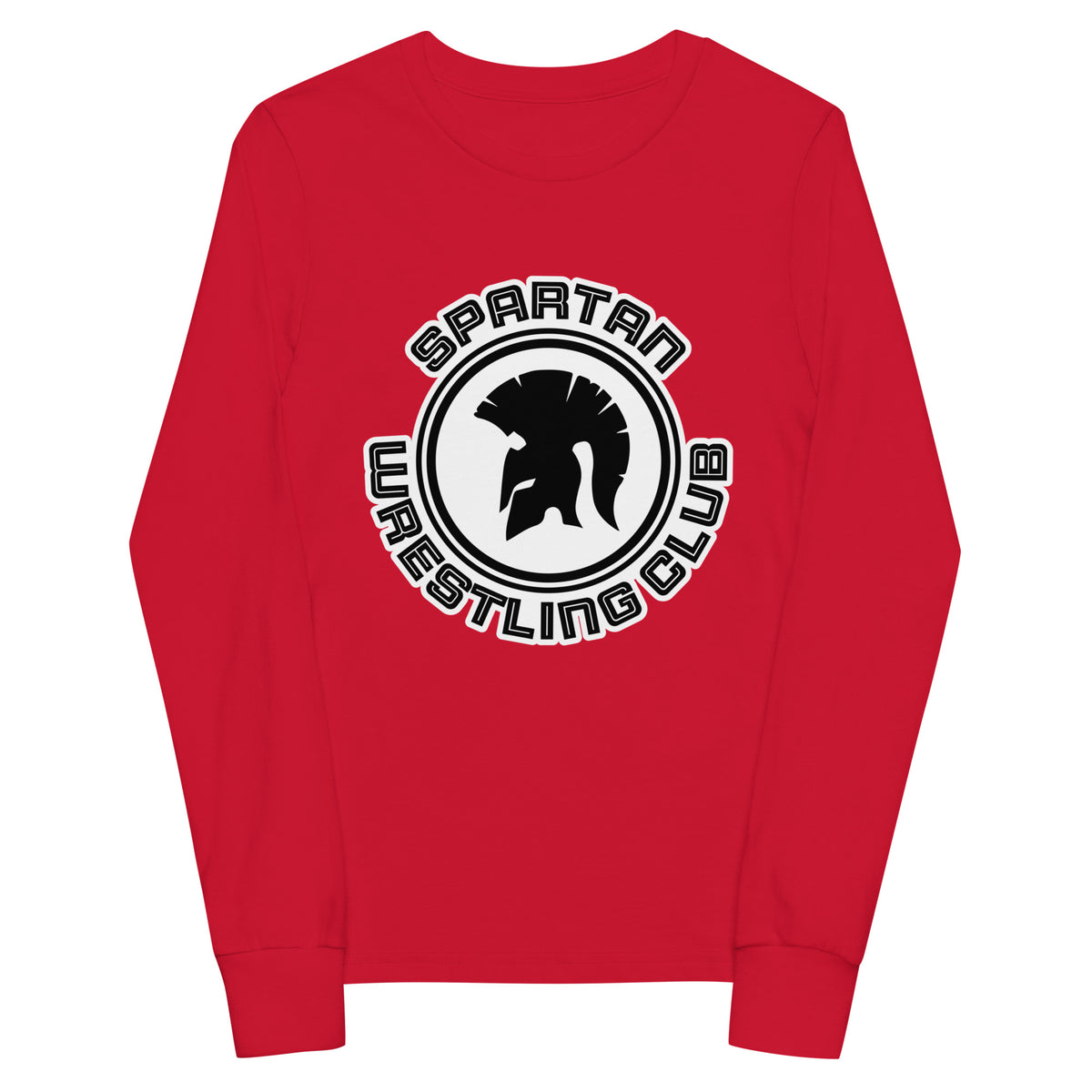 Performance | Youth Long Sleeve T-Shirt | Spartan Wrestling Club | Crest Logo