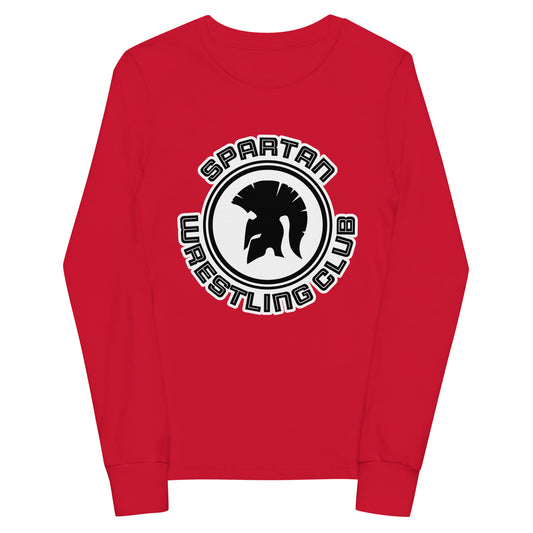 Performance | Youth Long Sleeve T-Shirt | Spartan Wrestling Club | Crest Logo