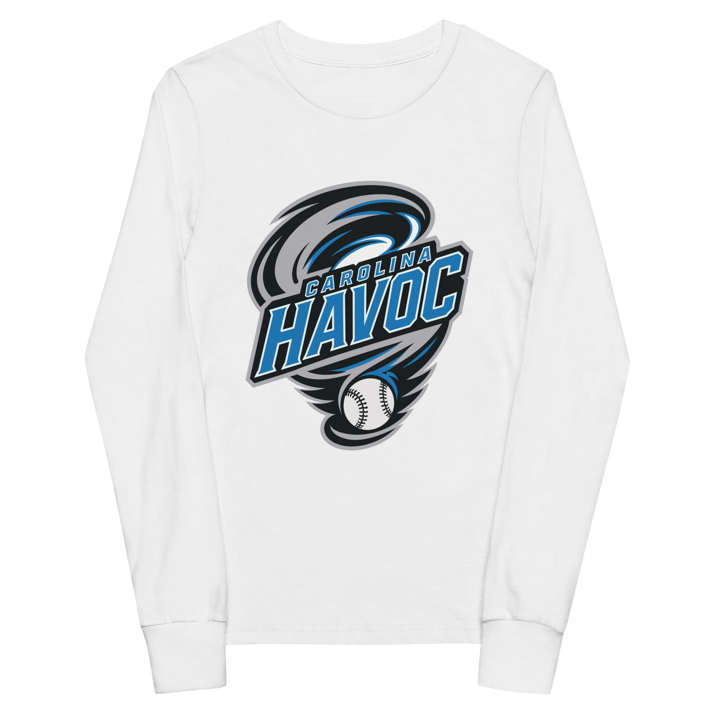 Performance | Youth Long Sleeve T-Shirt | Carolina Havoc | Twister League Crest Logo